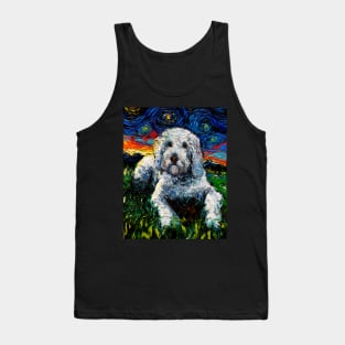 White Goldendoodle Night Tank Top